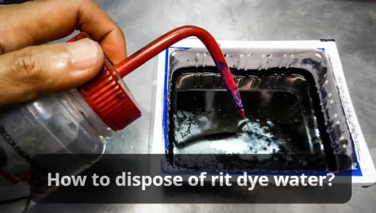 how to dispose of rit dye water